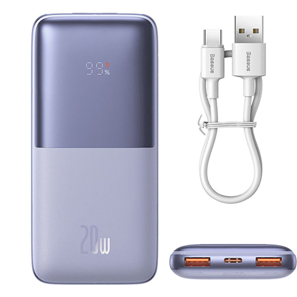 Baseus Bipow Pro Powerbank 20W 10,000mAh 2 x USB-A / USB-C - Purple