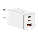 Baseus GaN5 Pro Wall Charger 65W with 2 x USB-C & 1 x USB-A - White