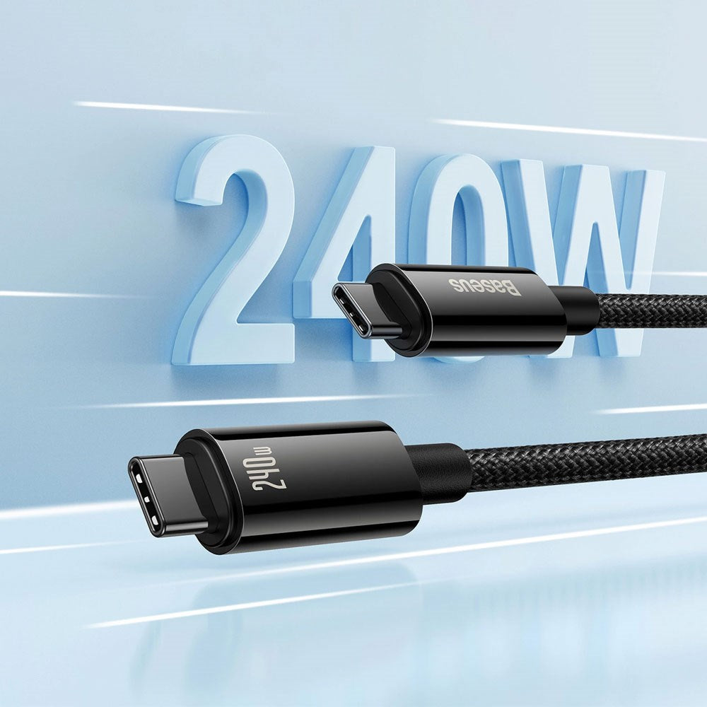 Baseus 240W USB-C to USB-C Cable 480Mb/s - 2m - Black