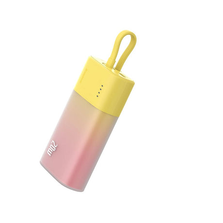 Baseus Popsicle 5200mAh Powerbank 20W with Built-in Lightning Cable - Pink / Yellow
