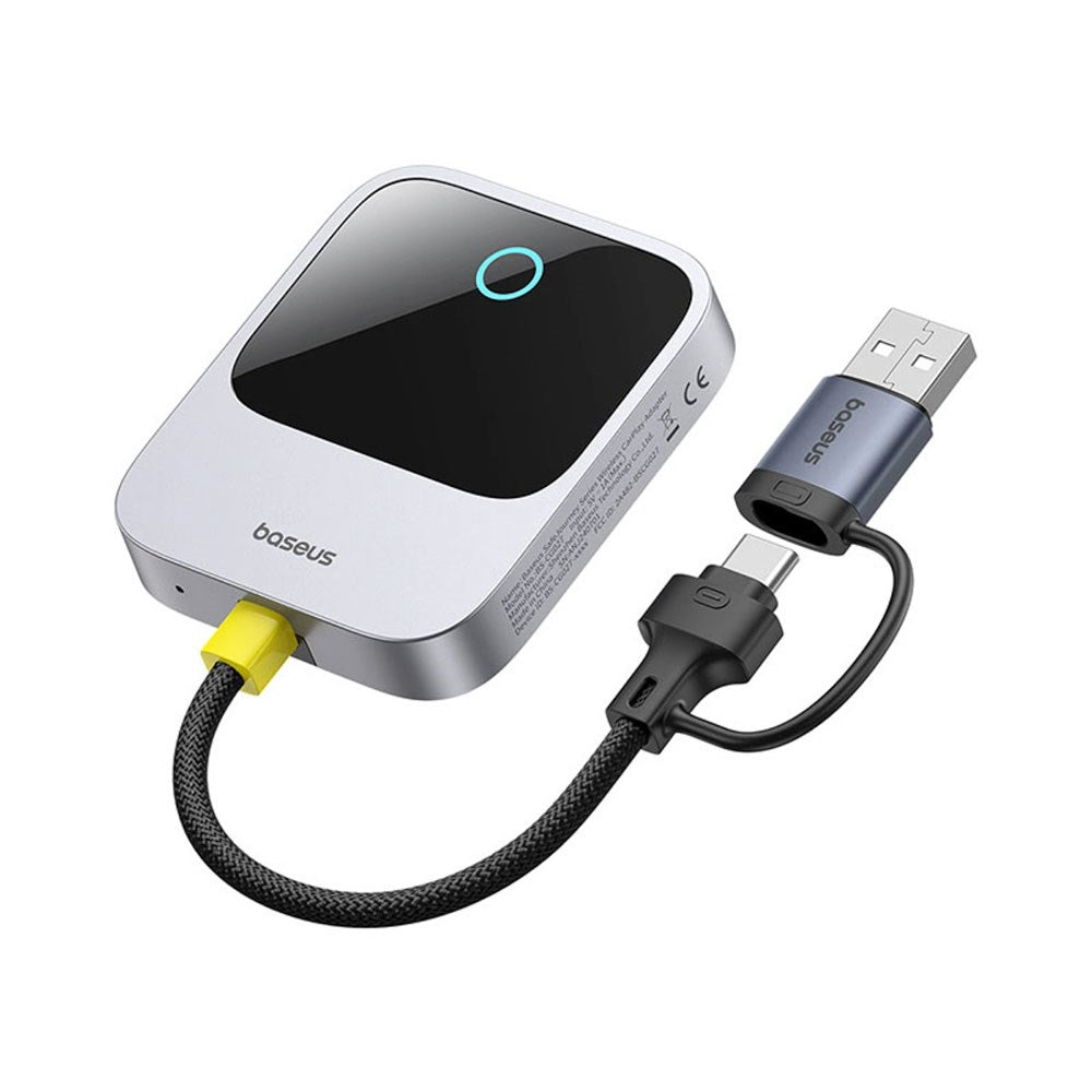 Baseus SafeJourney Wireless Apple CarPlay Adapter - Grey