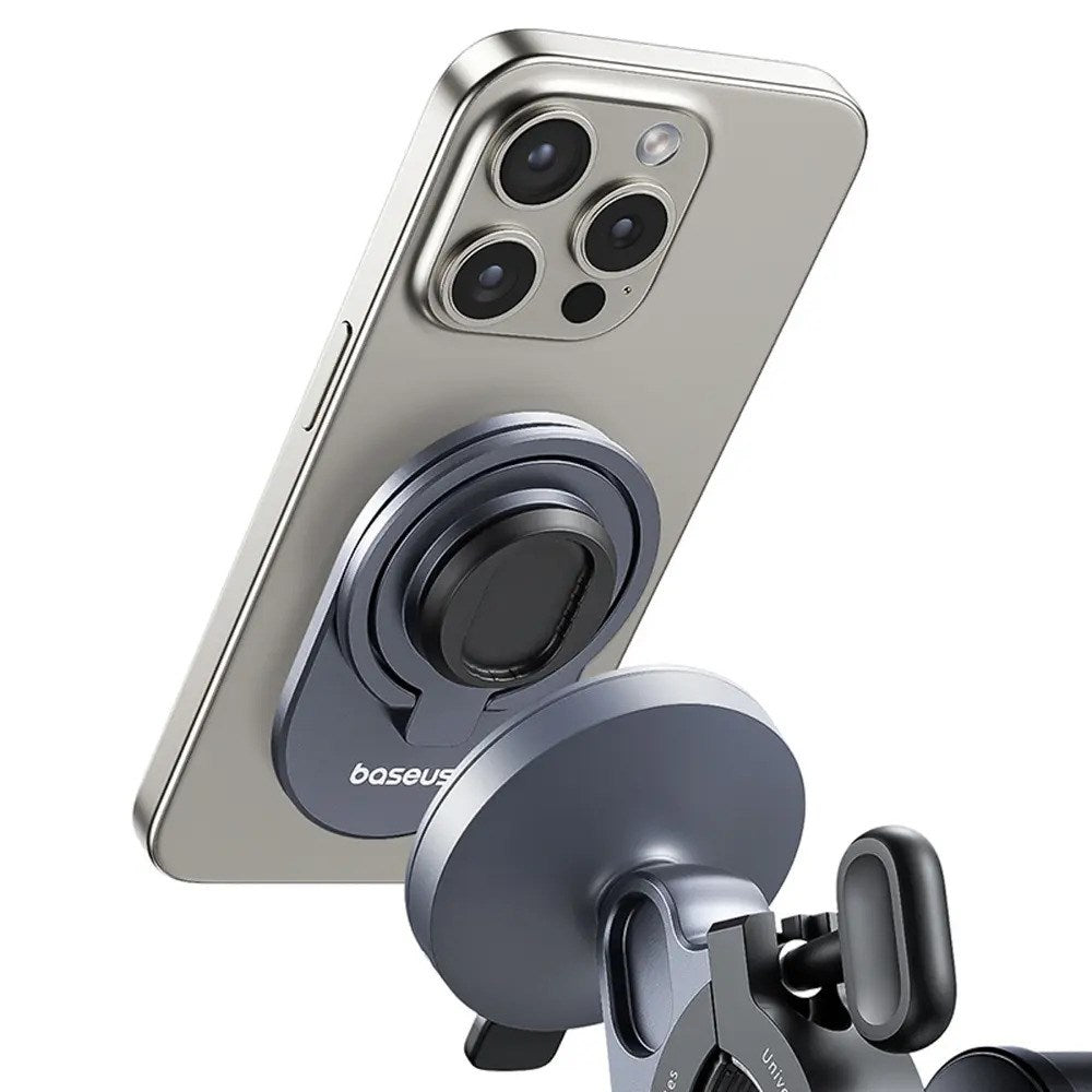 Baseus 2-in-1 PrimeTrip Bicycle Handlebar Phone Holder & Stand - Grey