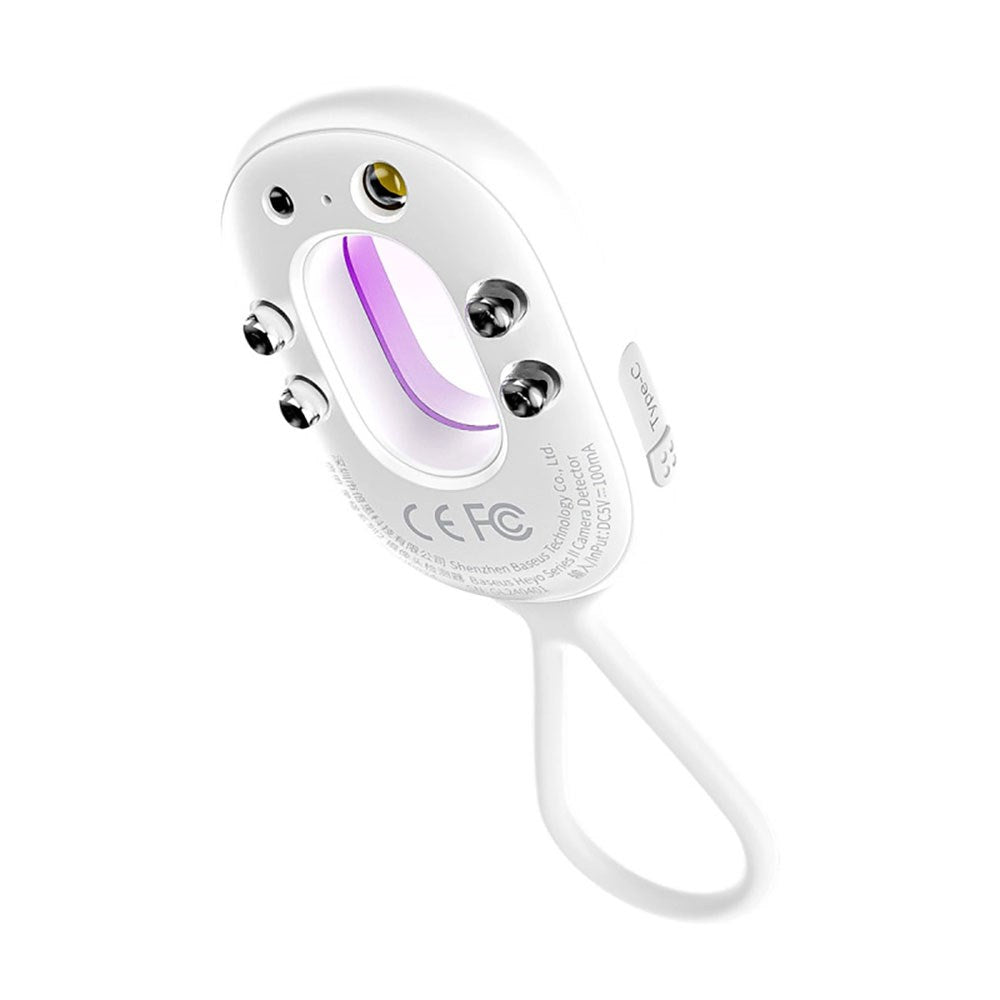 Baseus Heyo Series II Camera Detector with Built-in Alarm & Flashlight - White