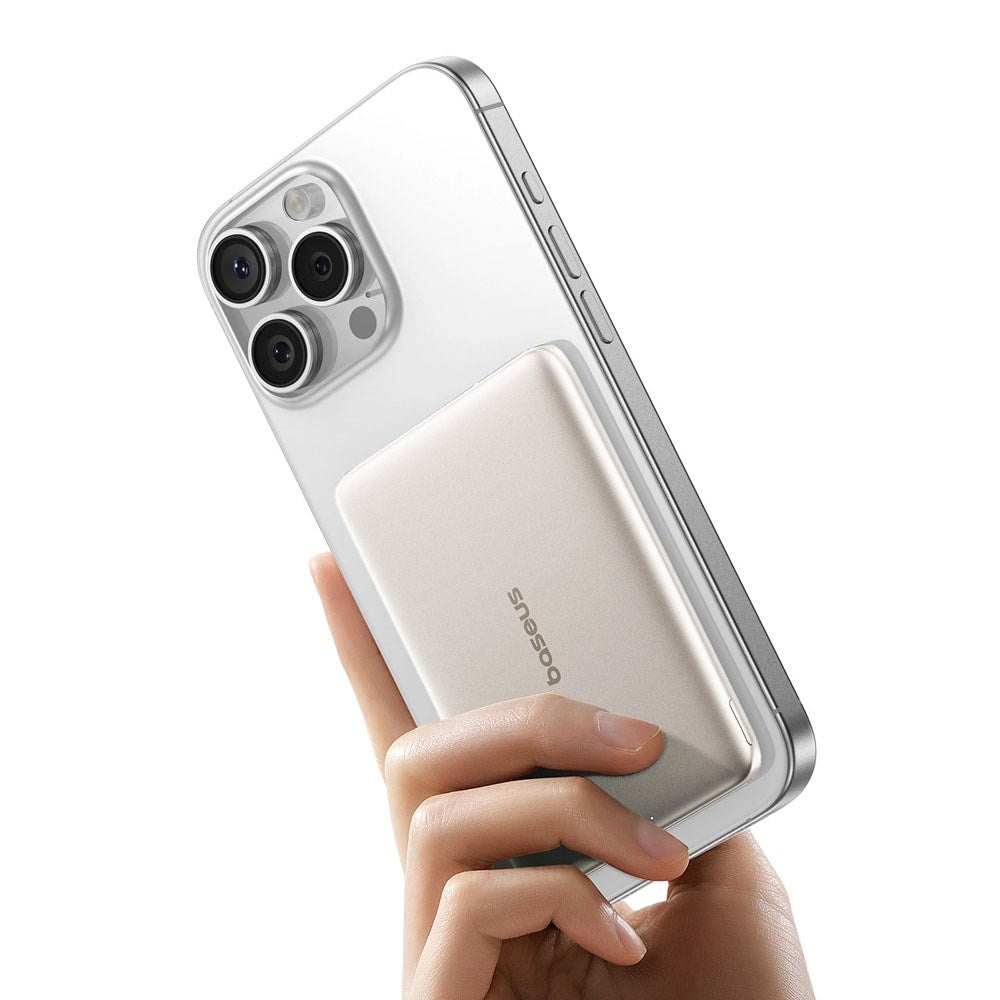 Baseus PicoGo 5000mAh Powerbank 20W incl. USB-C Cable - MagSafe Compatible - Titanium