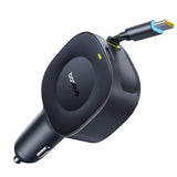 Baseus PrimeTrip VR2 30W Car Charger with Built-in USB-C Cable & USB-C Plug - Black