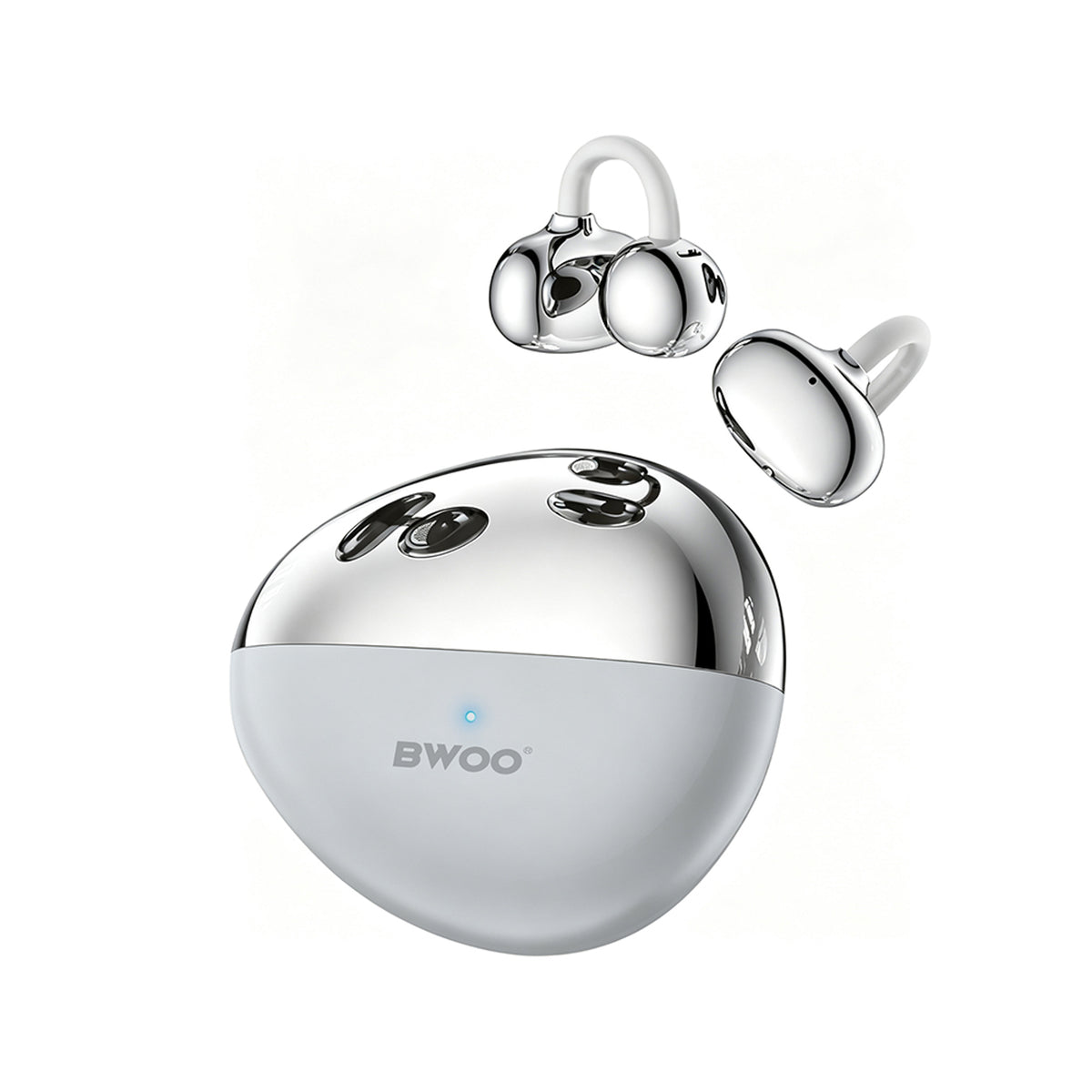 BWOO True Wireless Earphones - Open-Ear - Grey