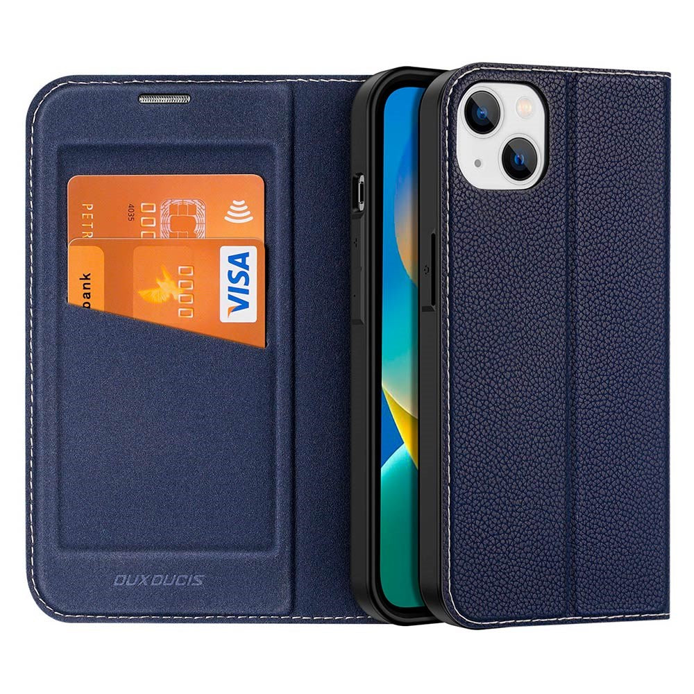 DUX DUCIS iPhone 14 Plus Skin X2 Premium Wallet Case - Blue