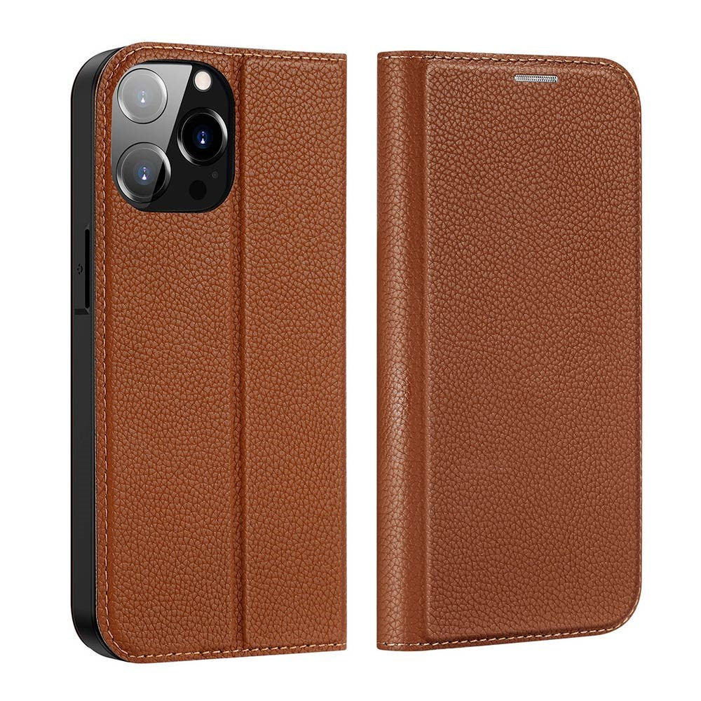 DUX DUCIS iPhone 14 Pro Skin X2 Premium Wallet Case - Brown