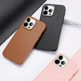 iPhone 14 Pro Max DUX DUCIS Grit Elegant Leather Back Case - MagSafe Compatible - Black