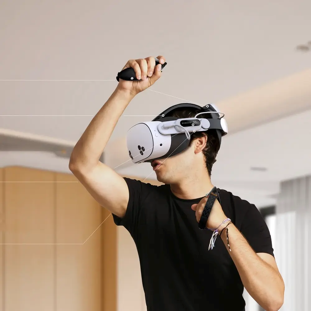 BOBOVR E3 Pro Battery Strap for Meta Quest 3 / 3S - Black / White
