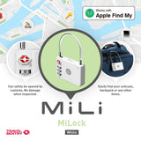 MiLi MiLock Luggage Lock w. Tracker - White