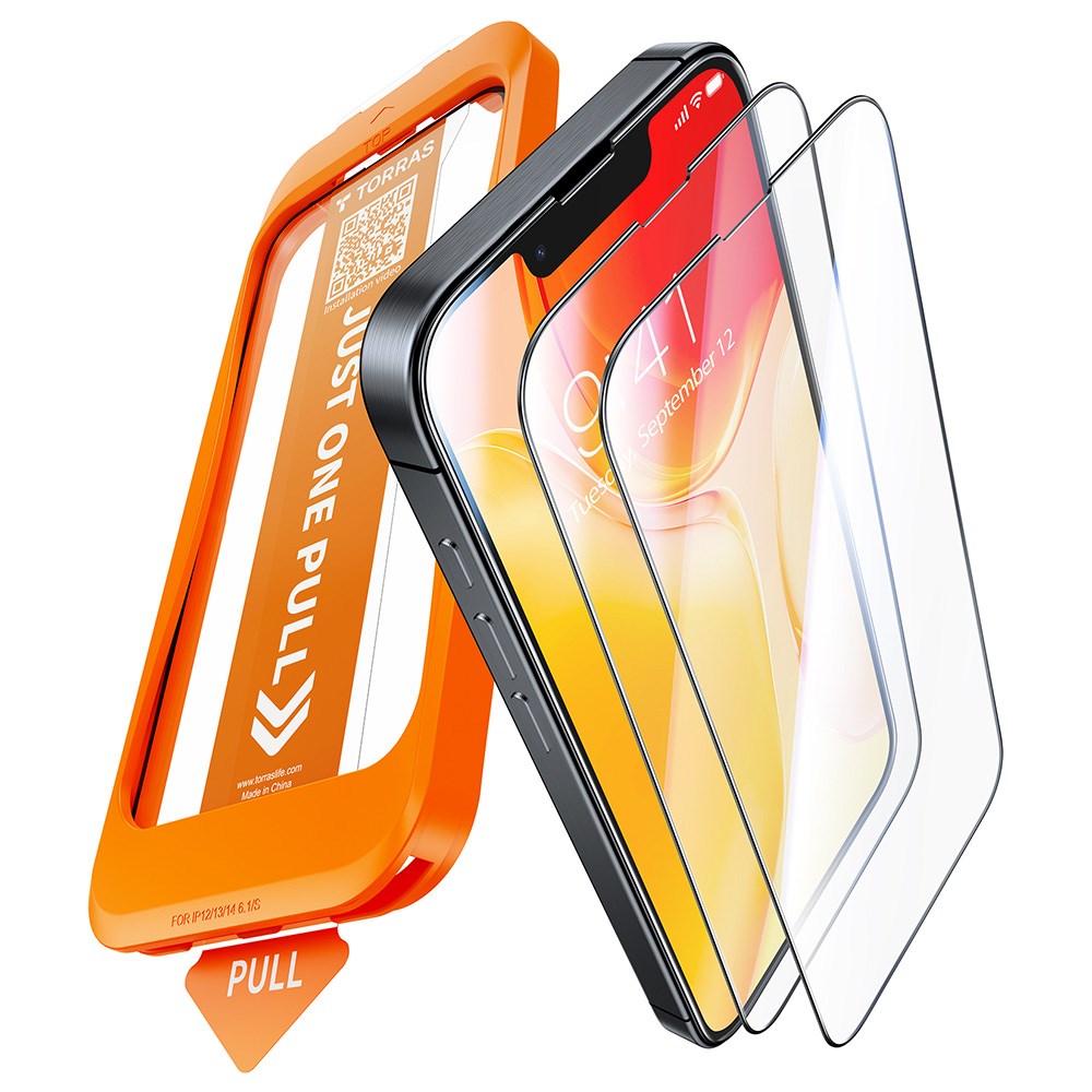 TORRAS iPhone 16e Full Fit Tempered Screen Protector Glass - 2 Pcs. - Transparent