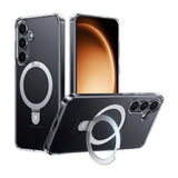 TORRAS Samsung Galaxy S25 Guardian Ostand Series Case with Kickstand - MagSafe Compatible - Transparent