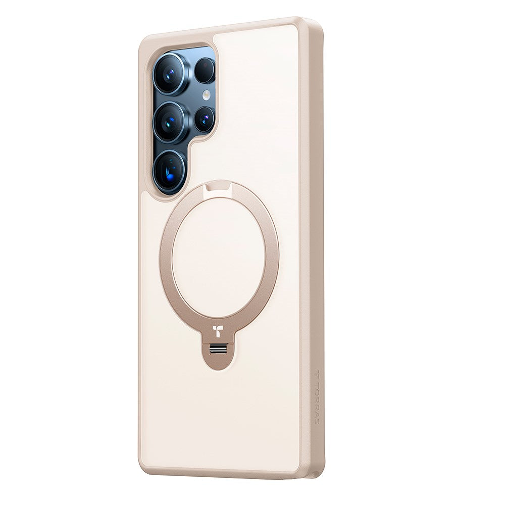 TORRAS Samsung Galaxy S25 Ultra Ostand Spin Hybrid Case with Kickstand - Gold