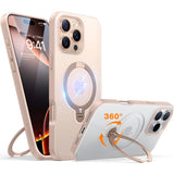 TORRAS iPhone 16 Pro Hybrid Plastic Case with Stand Function - MagSafe Compatible - Gold