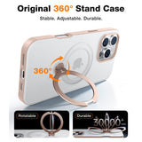 TORRAS iPhone 16 Pro Hybrid Plastic Case with Stand Function - MagSafe Compatible - Gold