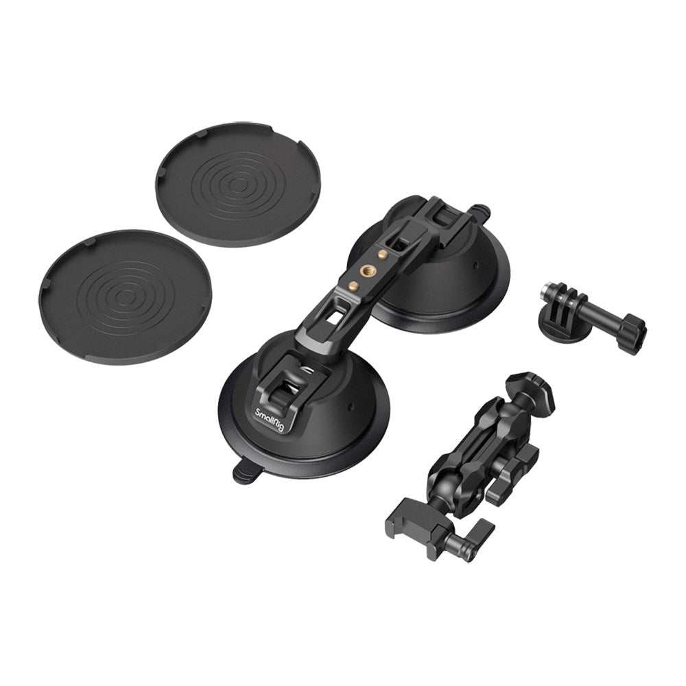 SmallRig 3566 Universal Action Camera Mount w. Dual Suction Cups - Black