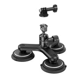 SmallRig 4468 Universal Action Camera Mount w. Triple Magnetic Suction Cup - Black