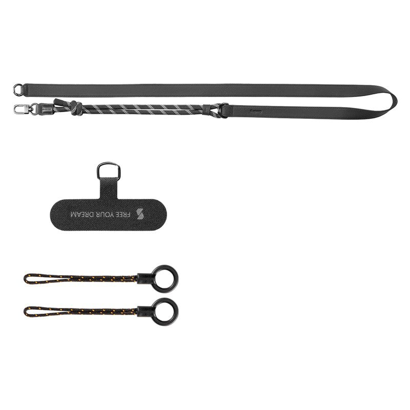 SmallRig Faux Leather Phone Strap with Adjustable Length - Black