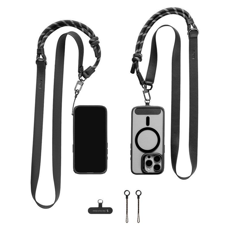 SmallRig Faux Leather Phone Strap with Adjustable Length - Black