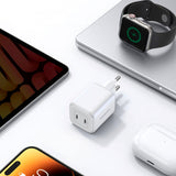 Ugreen 45W PD USB-C GaN Fast Wall Charger w. 2 x USB-C - White