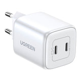 Ugreen 45W PD USB-C GaN Fast Wall Charger w. 2 x USB-C - White