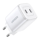 Ugreen 45W PD USB-C GaN Fast Wall Charger w. 2 x USB-C - White