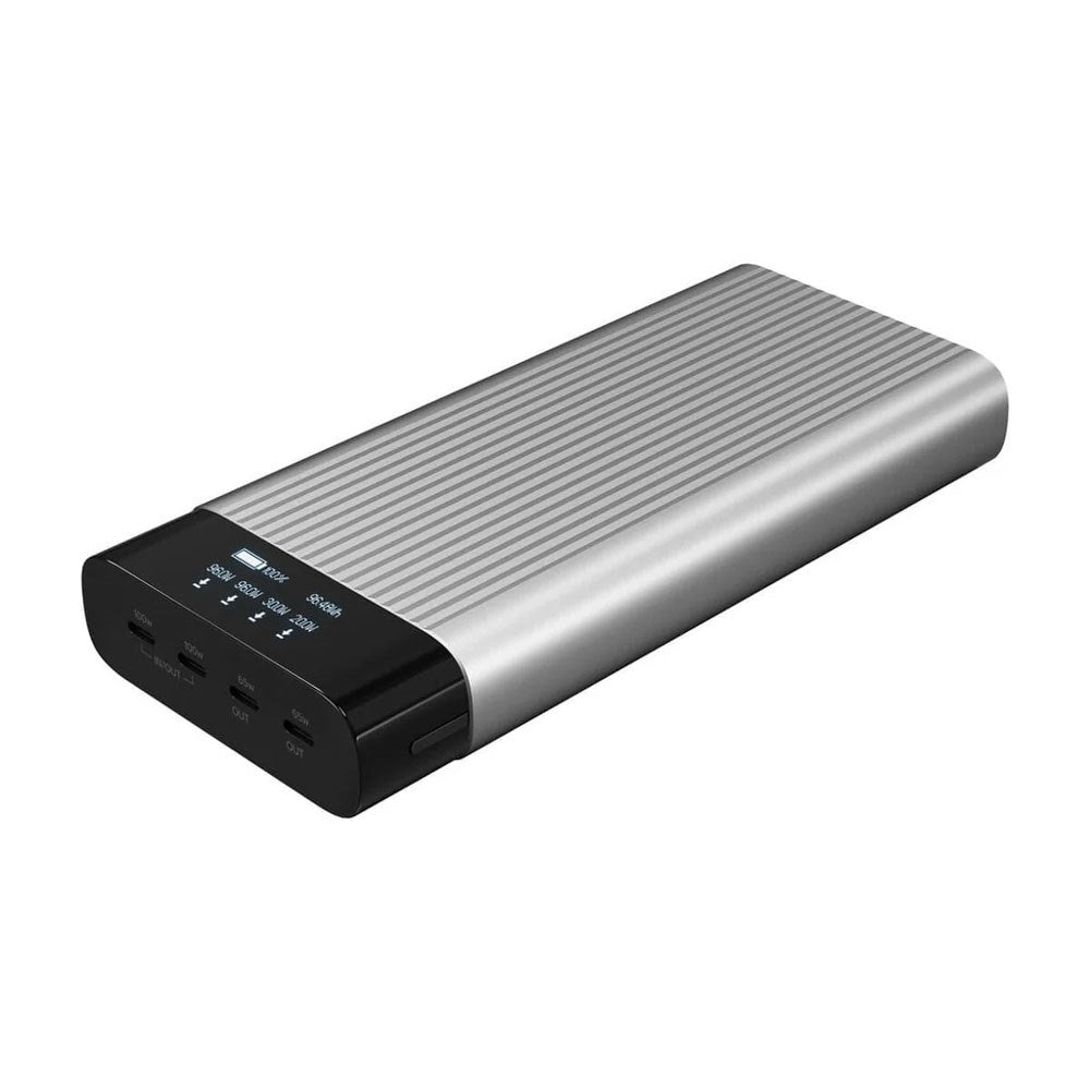 Hyper HyperJuice 245W Powerbank 27,000mAh with 4 x USB-C & Display - Grey / Black