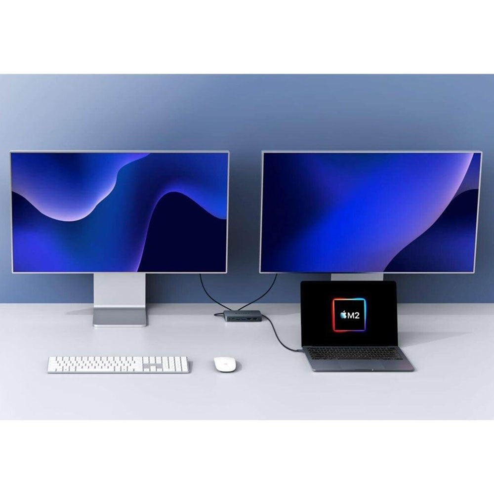 Hyper HyperDrive 10-in-1 USB-C Hub with USB-A / USB-C / HDMI / Ethernet / 3.5mm Jack / SD & MicroSD Card - Grey