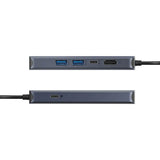 Hyper HyperDrive Ecosmart 6-in-1 USB-C Hub with USB-A / USB-C / HDMI / Ethernet / SD Card - Grey