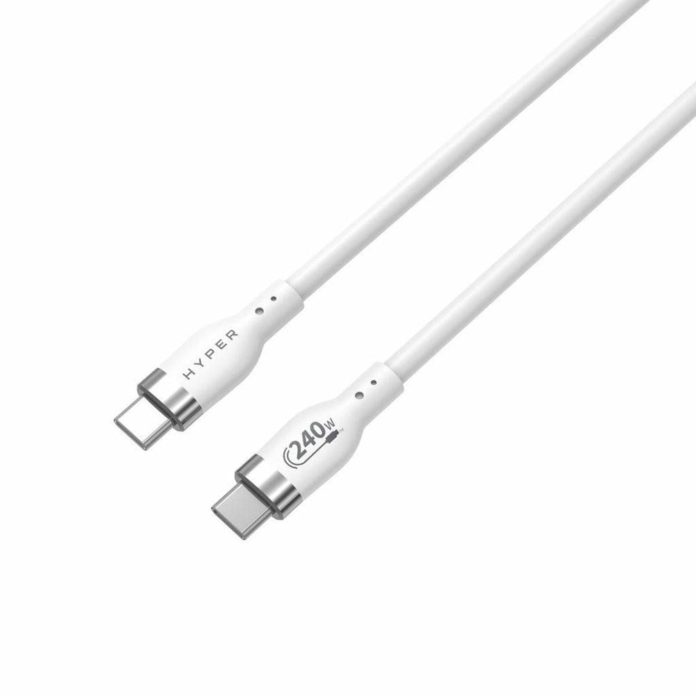 Hyper HyperJuice 240W Silicone USB-C to USB-C Cable - 1m - White