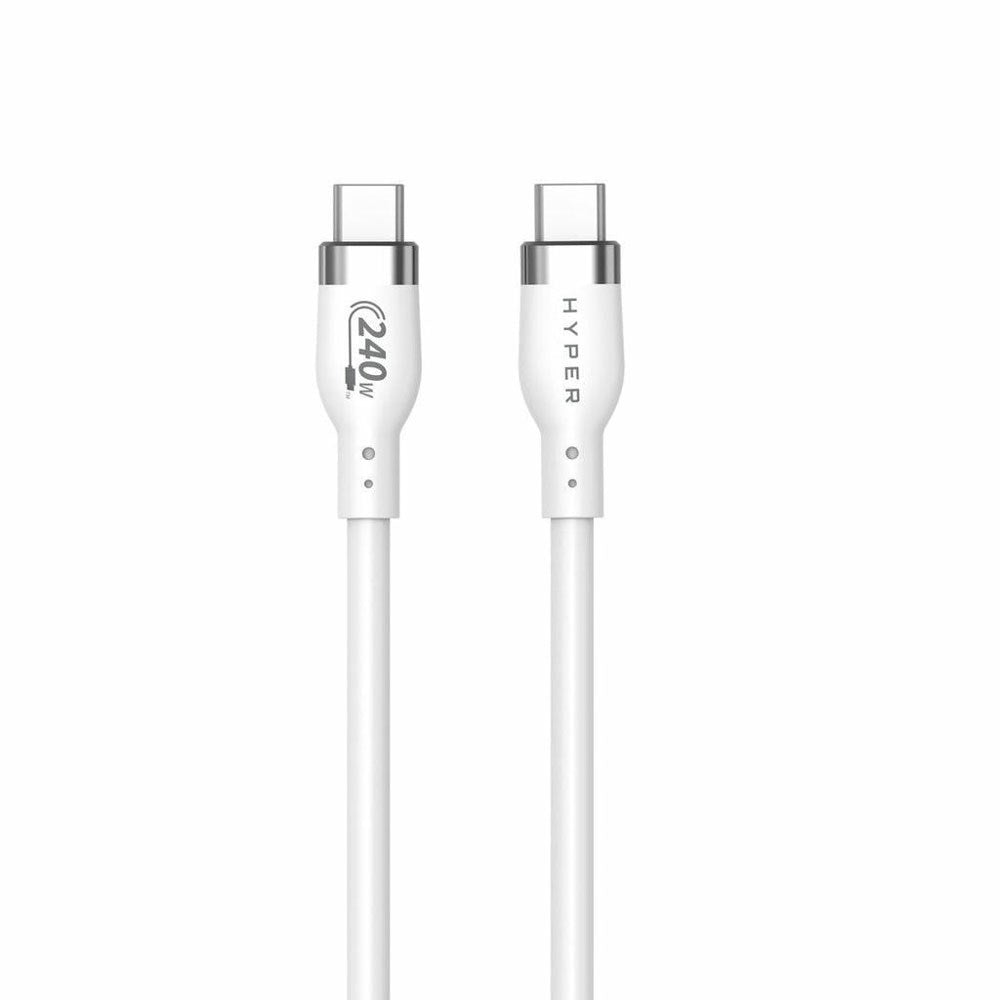 Hyper HyperJuice 240W Silicone USB-C to USB-C Cable - 2m - White