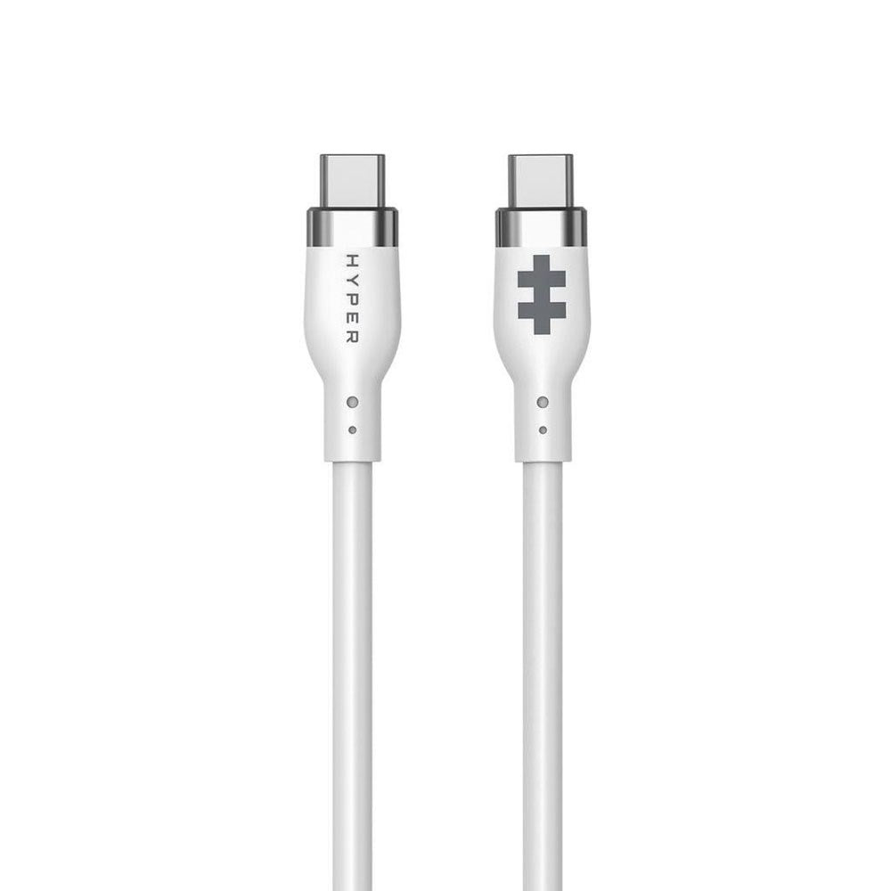 Hyper HyperJuice 60W Silicone USB-C to USB-C Cable – 1.5m – White