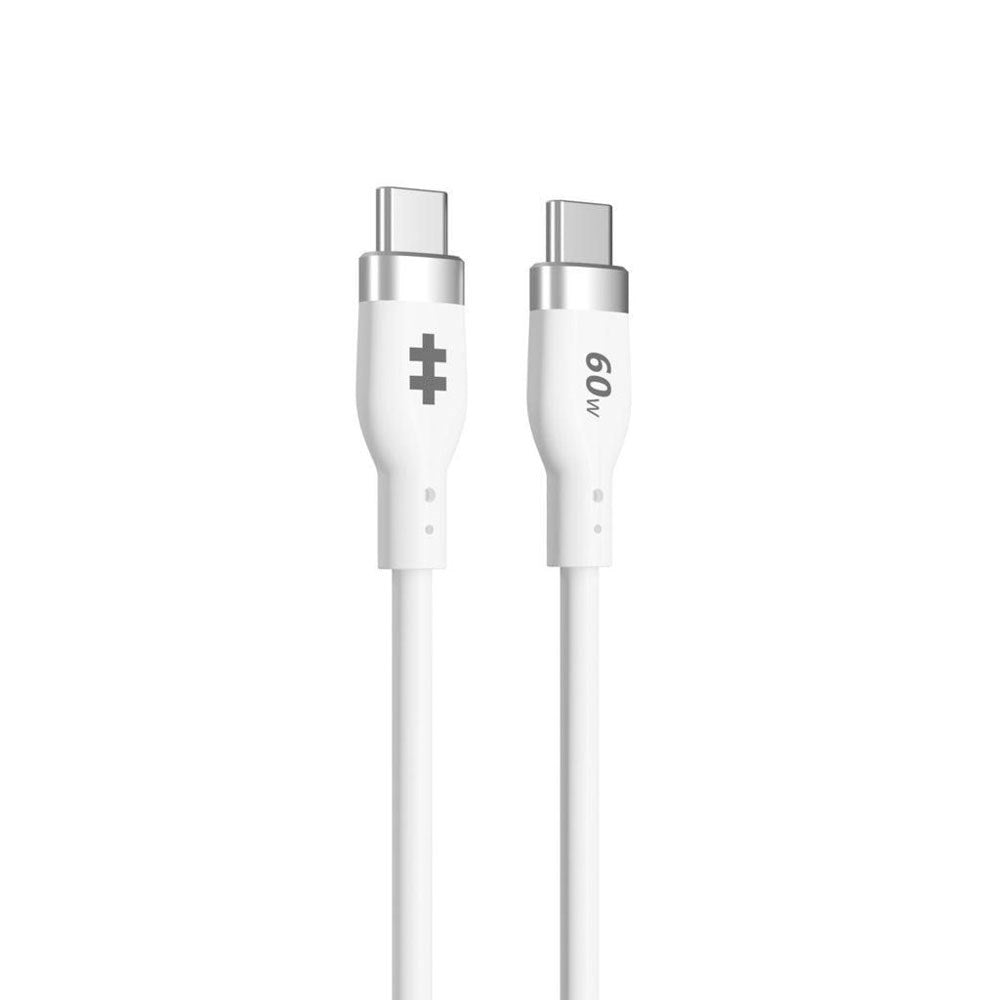Hyper HyperJuice 60W Silicone USB-C to USB-C Cable – 1.5m – White