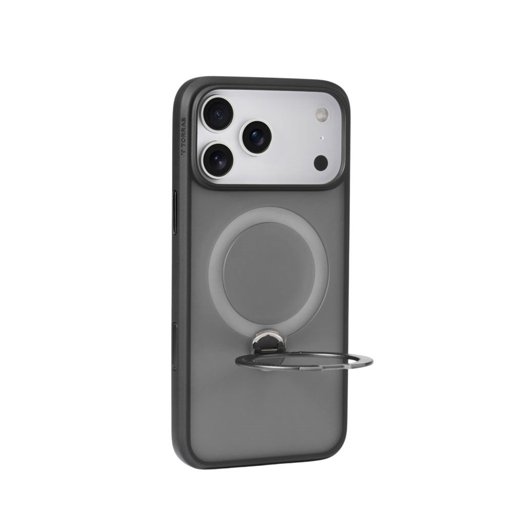 iPhone 18 Pro / 17 Pro TORRAS Ostand Q3 Spin Case - MagSafe Compatible - Black