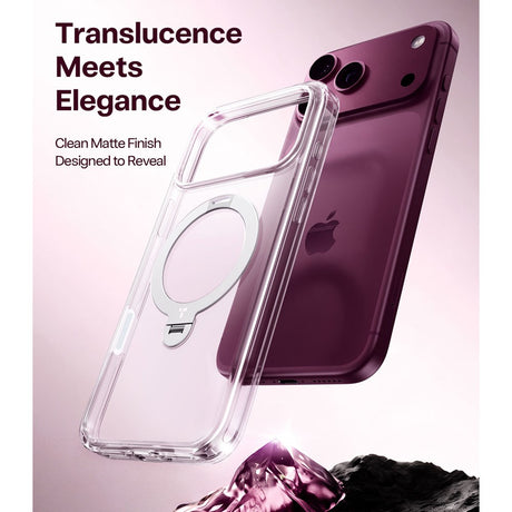 iPhone 18 Pro / 17 Pro TORRAS Ostand Q3 Spin Case - MagSafe Compatible - Transparent