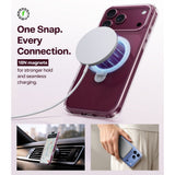 iPhone 18 Pro / 17 Pro TORRAS Ostand Q3 Spin Case - MagSafe Compatible - Transparent