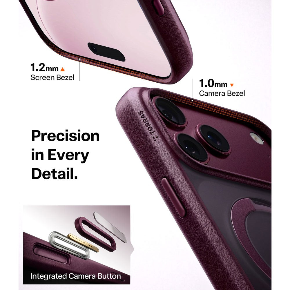 iPhone 18 Pro Max / 17 Pro Max TORRAS Ostand Q3 Spin Case - MagSafe Compatible - Purple