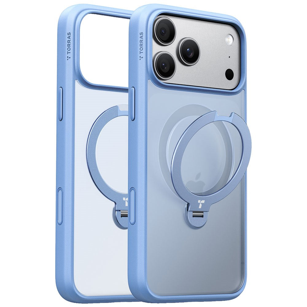 iPhone 18 Pro / 17 Pro TORRAS Ostand Q3 Spin Case - MagSafe Compatible - Blue