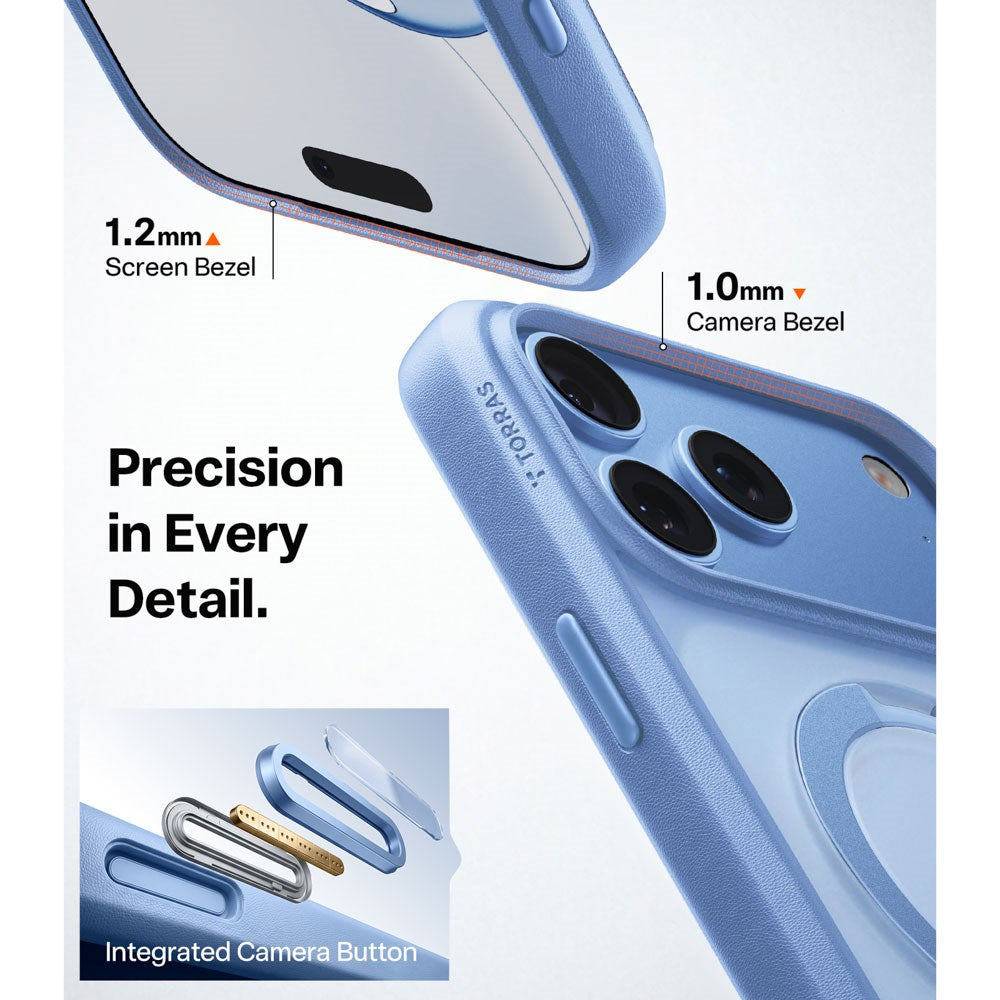 iPhone 18 Pro / 17 Pro TORRAS Ostand Q3 Spin Case - MagSafe Compatible - Blue