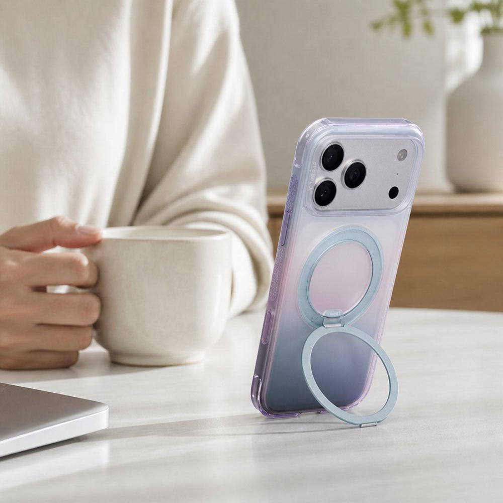 iPhone 18 Pro / 17 Pro TORRAS O3 Air Gradient Case - MagSafe Compatible - Purple / Blue