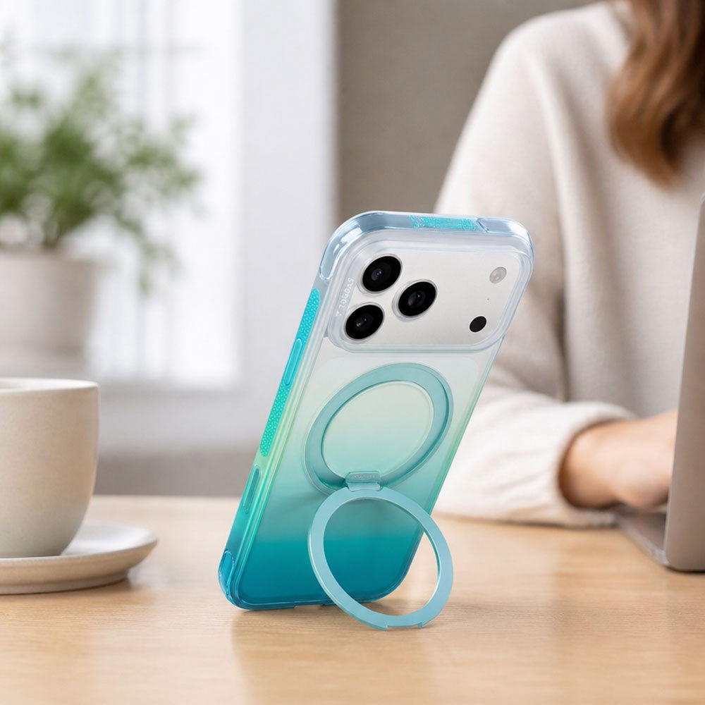 iPhone 18 Pro Max / 17 Pro Max TORRAS O3 Air Gradient Case - MagSafe Compatible - Green / Blue