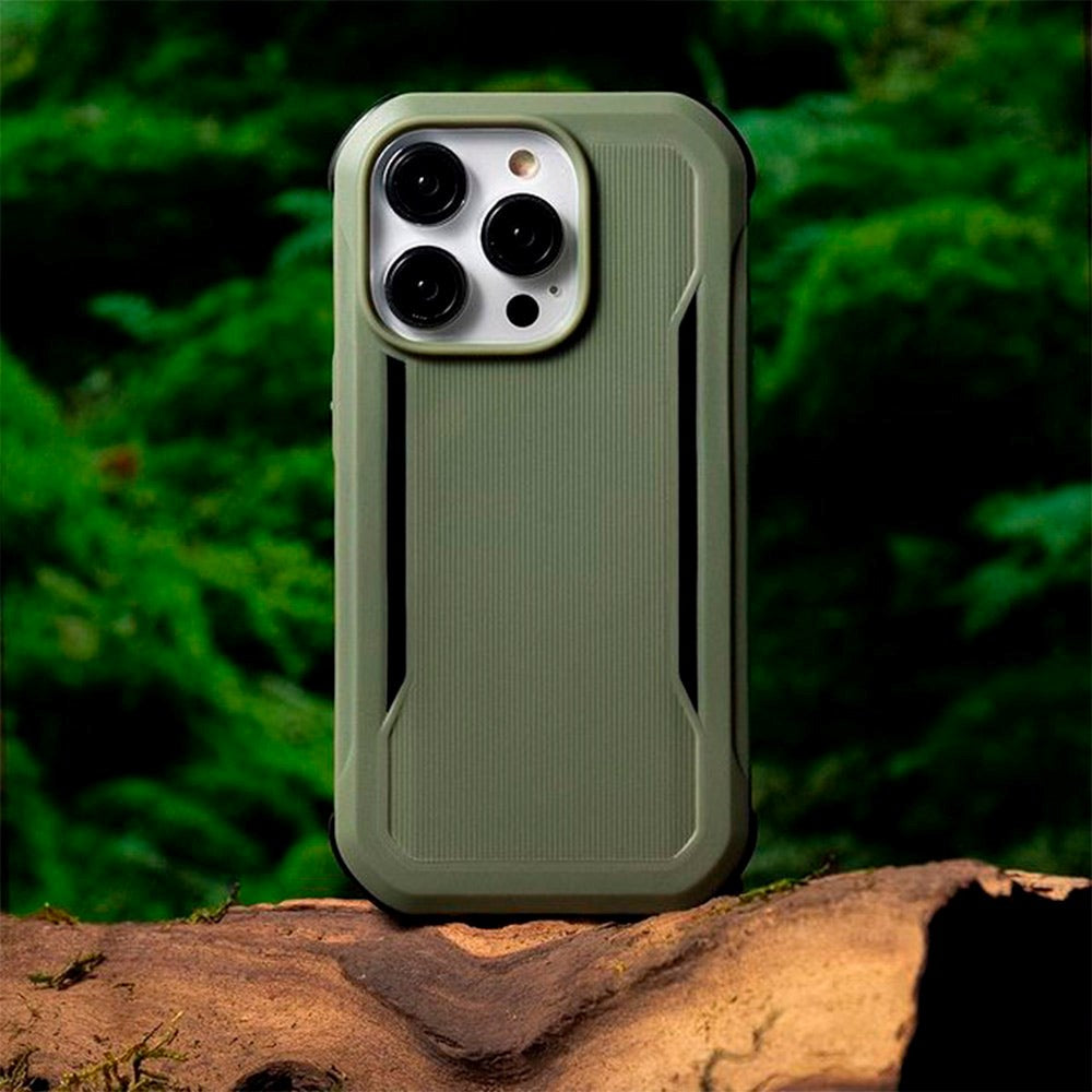 iPhone 14 Raptic Fort Series Craftsman Case - MagSafe Compatible - Green