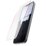 iPhone 14 / 13 / 13 Pro Raptic Screen Protector Tempered Glass w. Mounting Frame - Full Fit - Transparent