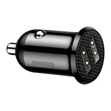 Baseus Grain Pro 12W Car Charger with 2 x USB-A - Black