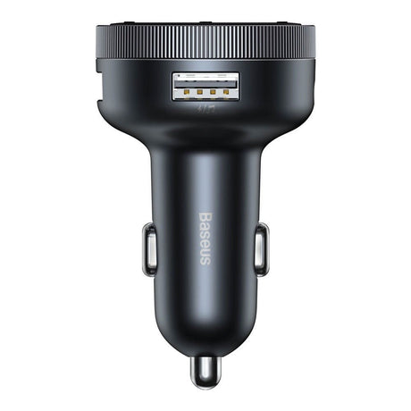 Baseus FM Transmitter / Car Charger with 2 x USB-A & 1 x 3.5mm Jack - Black