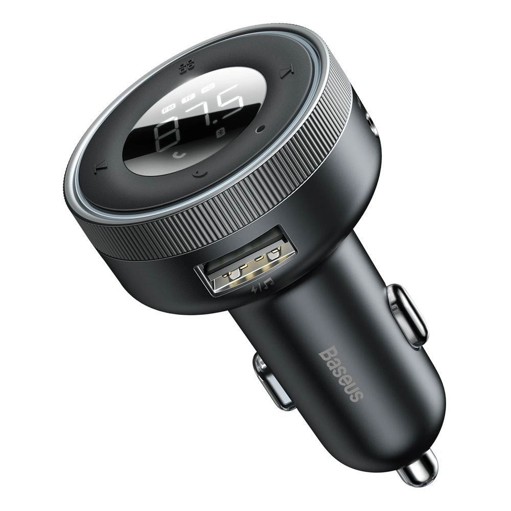 Baseus FM Transmitter / Car Charger with 2 x USB-A & 1 x 3.5mm Jack - Black