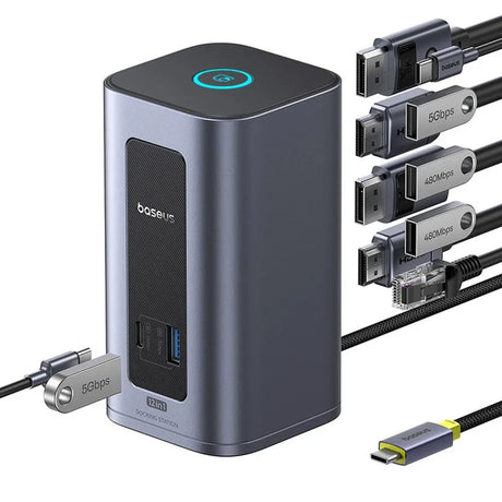 Baseus Nomos NU1 Air Spacemate 12-in-1 Docking Station - Grey