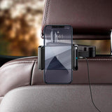 Baseus Mobile Holder for the Car's Headrest with 15W Wireless Charging - Mobile Max: 65 - 90mm - Black