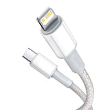 Baseus High Density 20W USB-C to Lightning Cable - 1 Meter - White